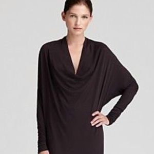 Helmut feather dolman dress in Mulberry, NWT